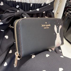 Kate Spade Bunbun Bunny Large Continental Wallet NWT
Black Multi 
NWT